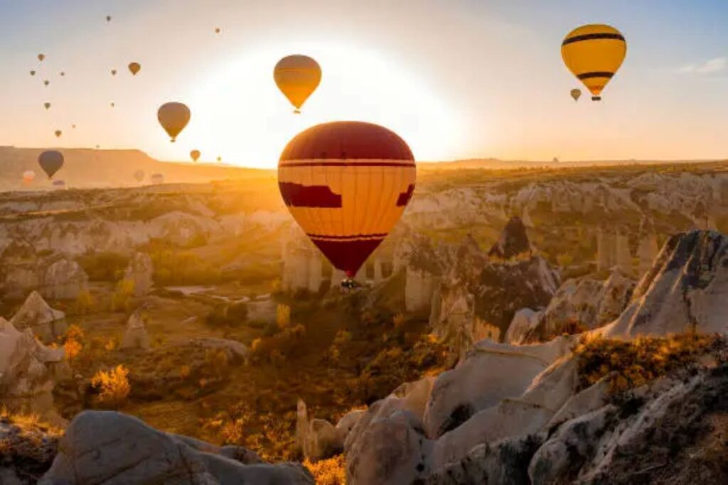 cappadocia hot air balloon ride panoramic view