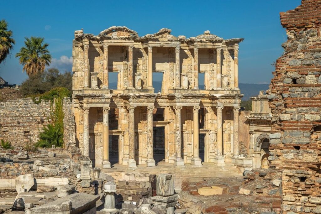 The Library of Celsus in the ancient city of Ephesus, one of Turkey's most famous archaeological sites