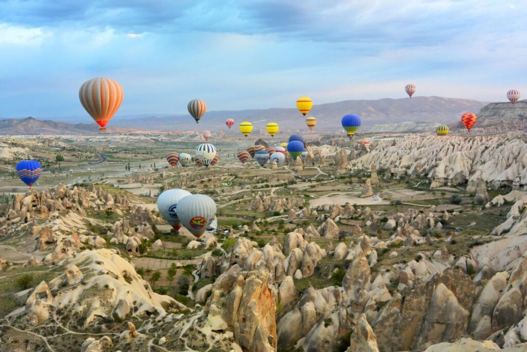 Fly over Cappadocia with balloons