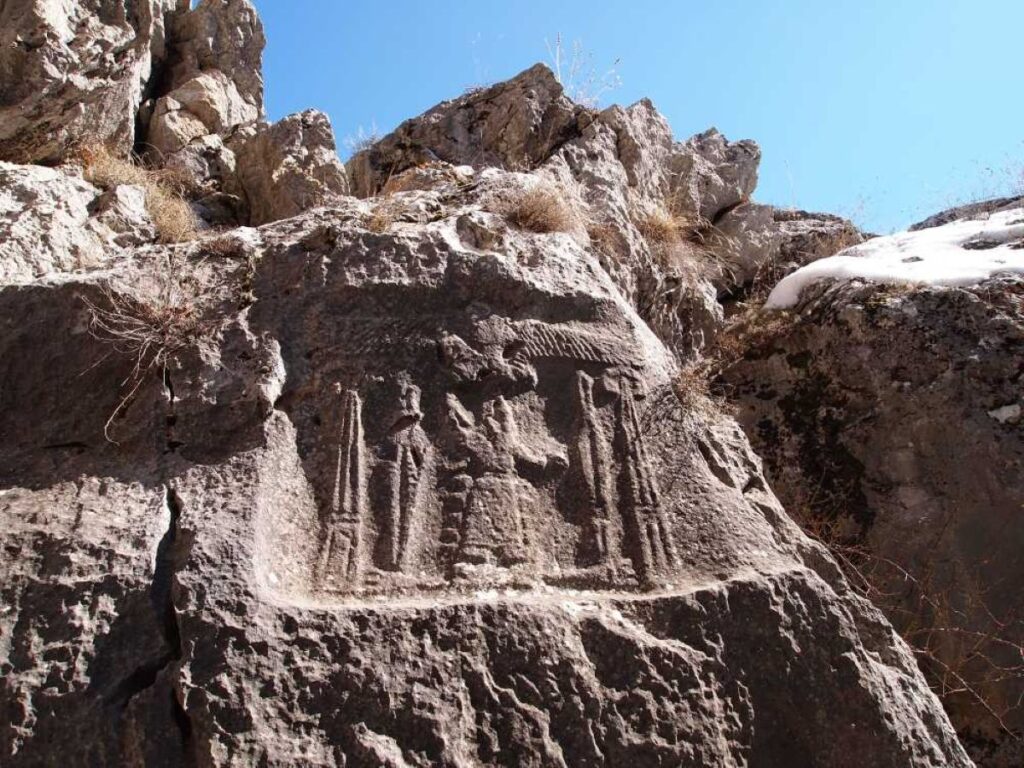Inscribed rock nearby Hattusa was the temple of the Hittites