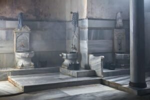 Luxury Ottoman bathhouse interior at Cagaloglu Hammam Istanbul