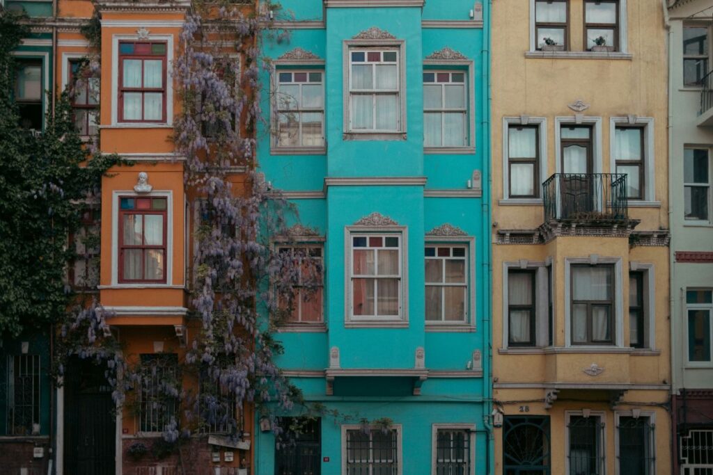 Historic colorful houses in Balat district Istanbul