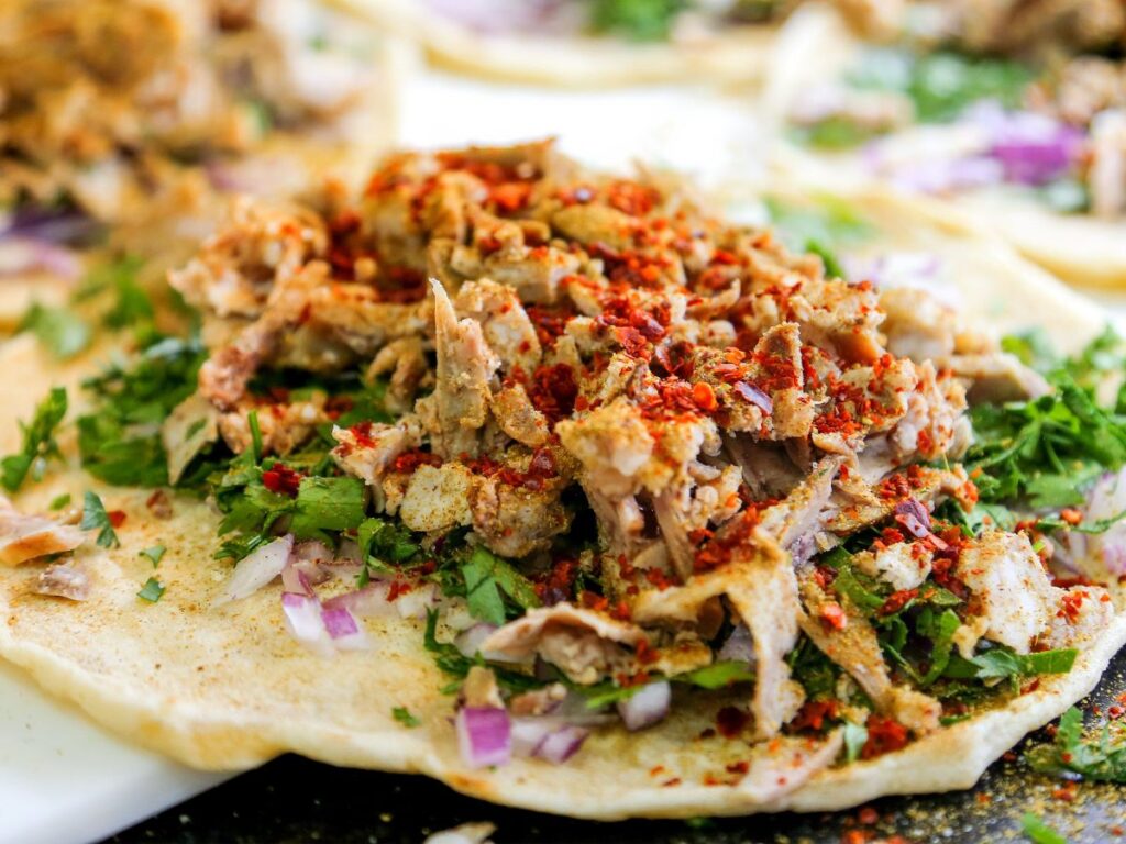 Traditional sogus sandwich from Izmir, Turkey