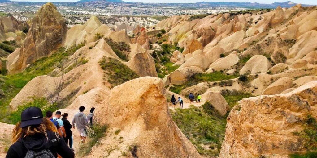 Hiking in unique volcanic  valleys of Cappadocia
