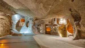 Living quarters and storage rooms inside Kaymakli Underground City