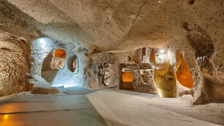 Living quarters and storage rooms inside Kaymakli Underground City