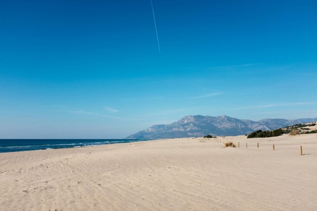 Patara Beach, one of the longest sandy beaches on Turkey's Mediterranean coast